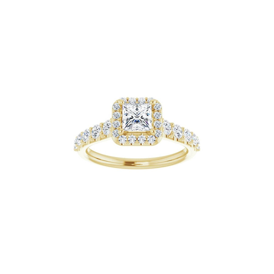 Square Halo-Style Engagement Ring Semi-Mount - gallery - Series 123541