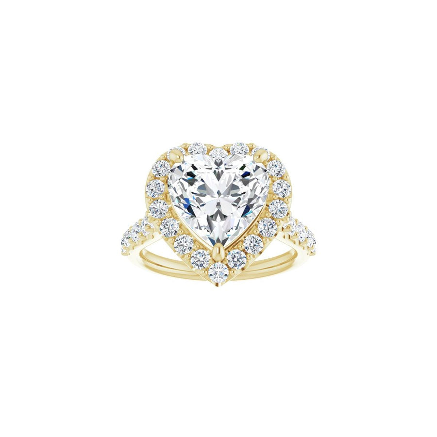 Heart Halo-Style Engagement Ring Semi-Mount - gallery - Series 123541