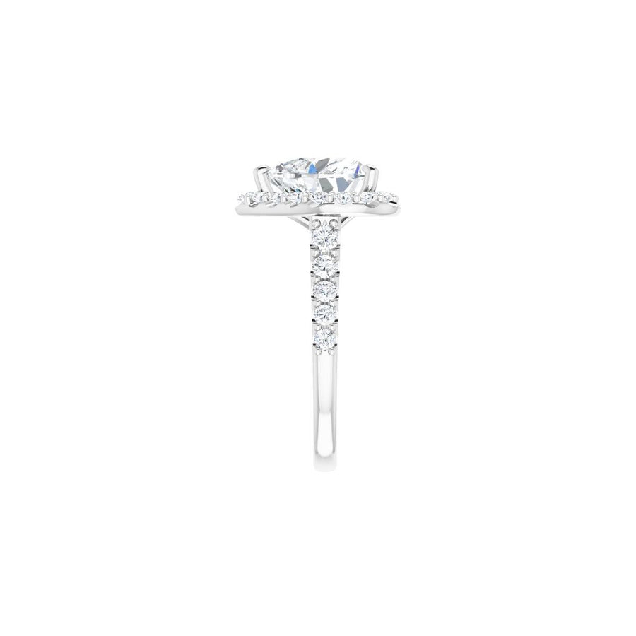 Heart Halo-Style Engagement Ring Semi-Mount - gallery - Series 123541