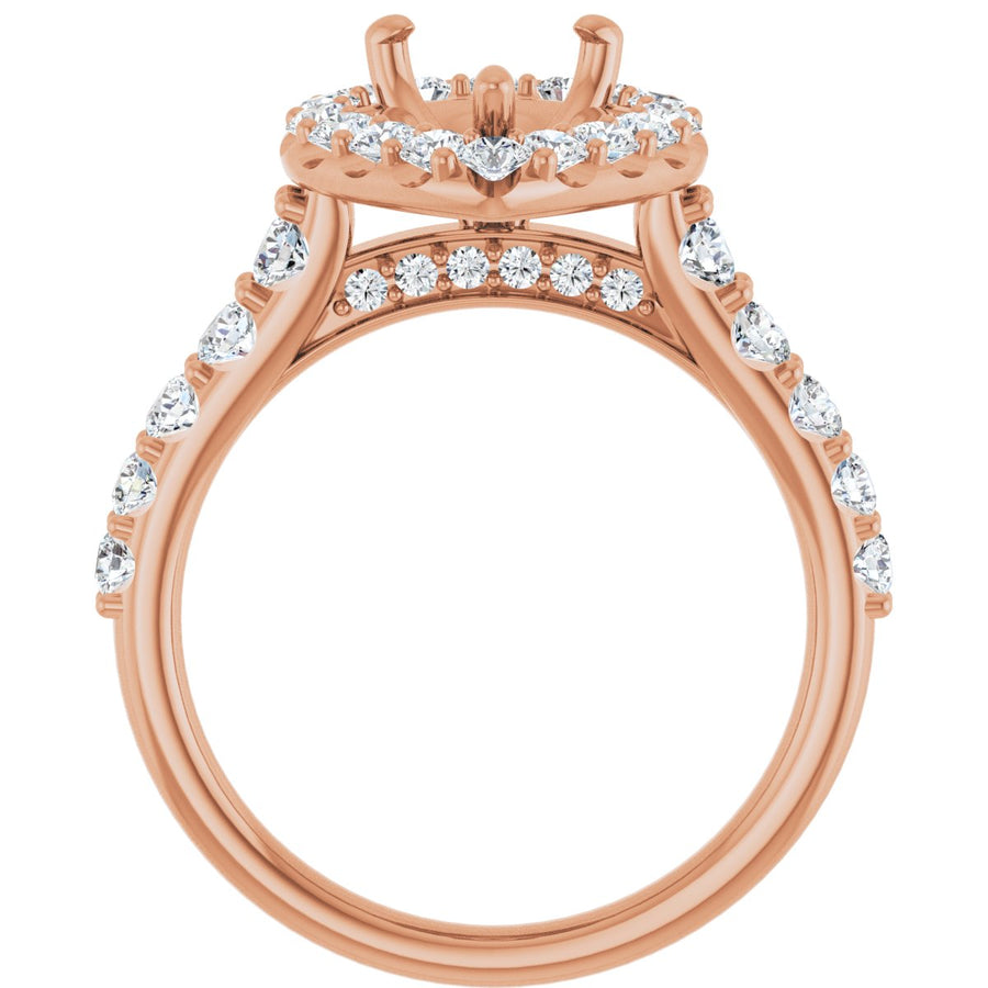 Pear Halo-Style Engagement Ring Semi-Mount - gallery - Series 123541