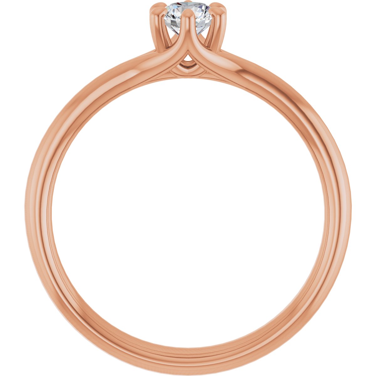 Round Solitaire Engagement Ring Mounting - gallery - Series 122118