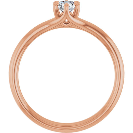 Round Solitaire Engagement Ring Mounting - gallery - Series 122118