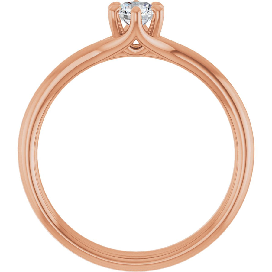 Round Solitaire Engagement Ring Mounting - gallery - Series 122118