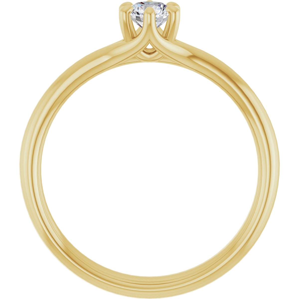 Round Solitaire Engagement Ring Mounting - gallery - Series 122118