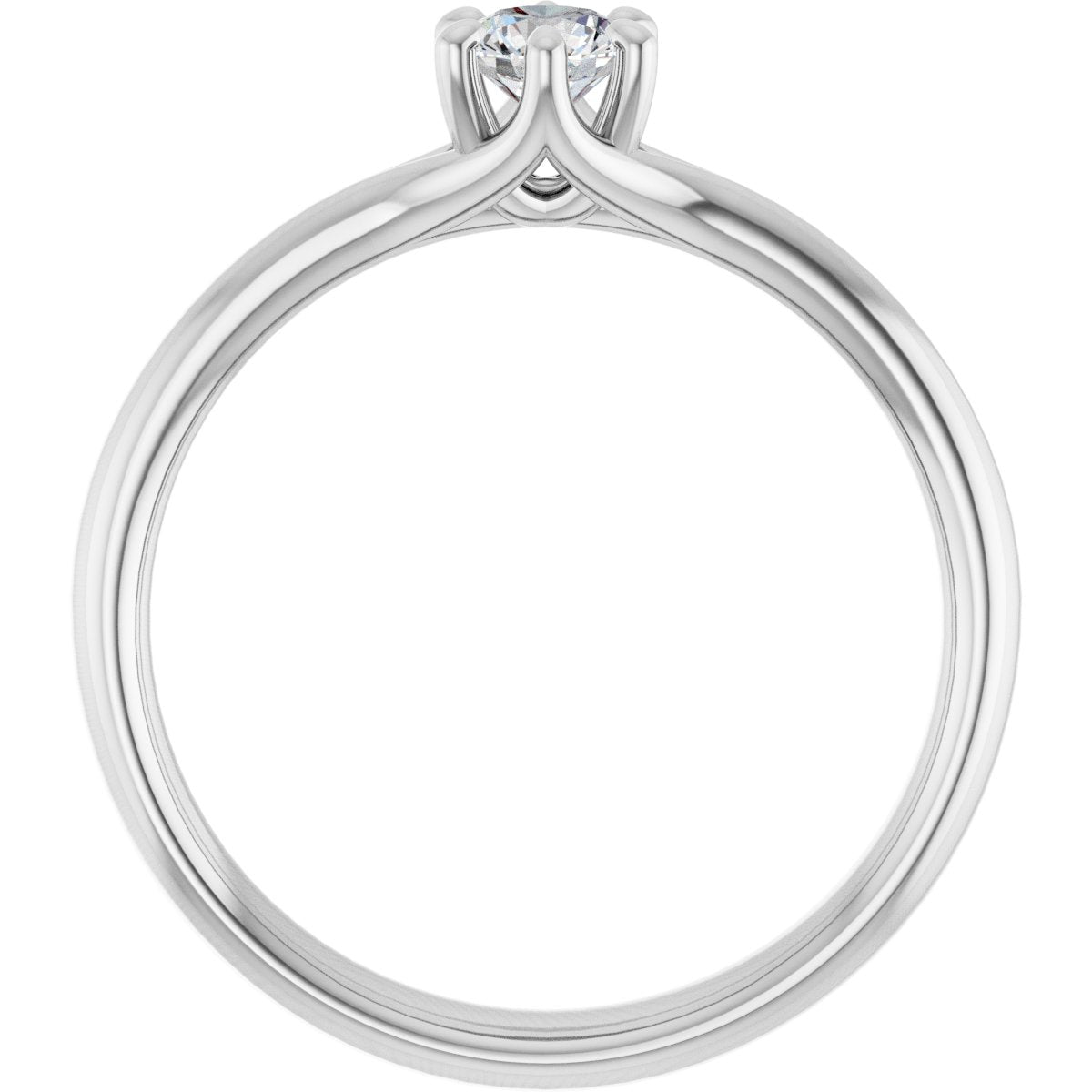 Round Solitaire Engagement Ring Mounting - gallery - Series 122118
