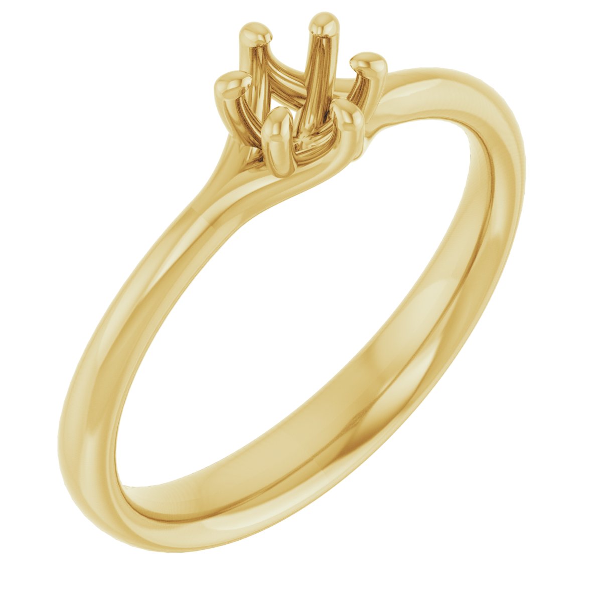 Round Solitaire Engagement Ring Mounting - gallery - Series 122118