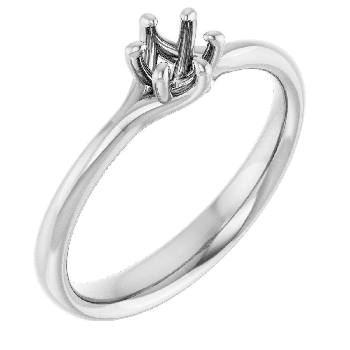 Round Solitaire Engagement Ring Mounting - gallery - Series 122118