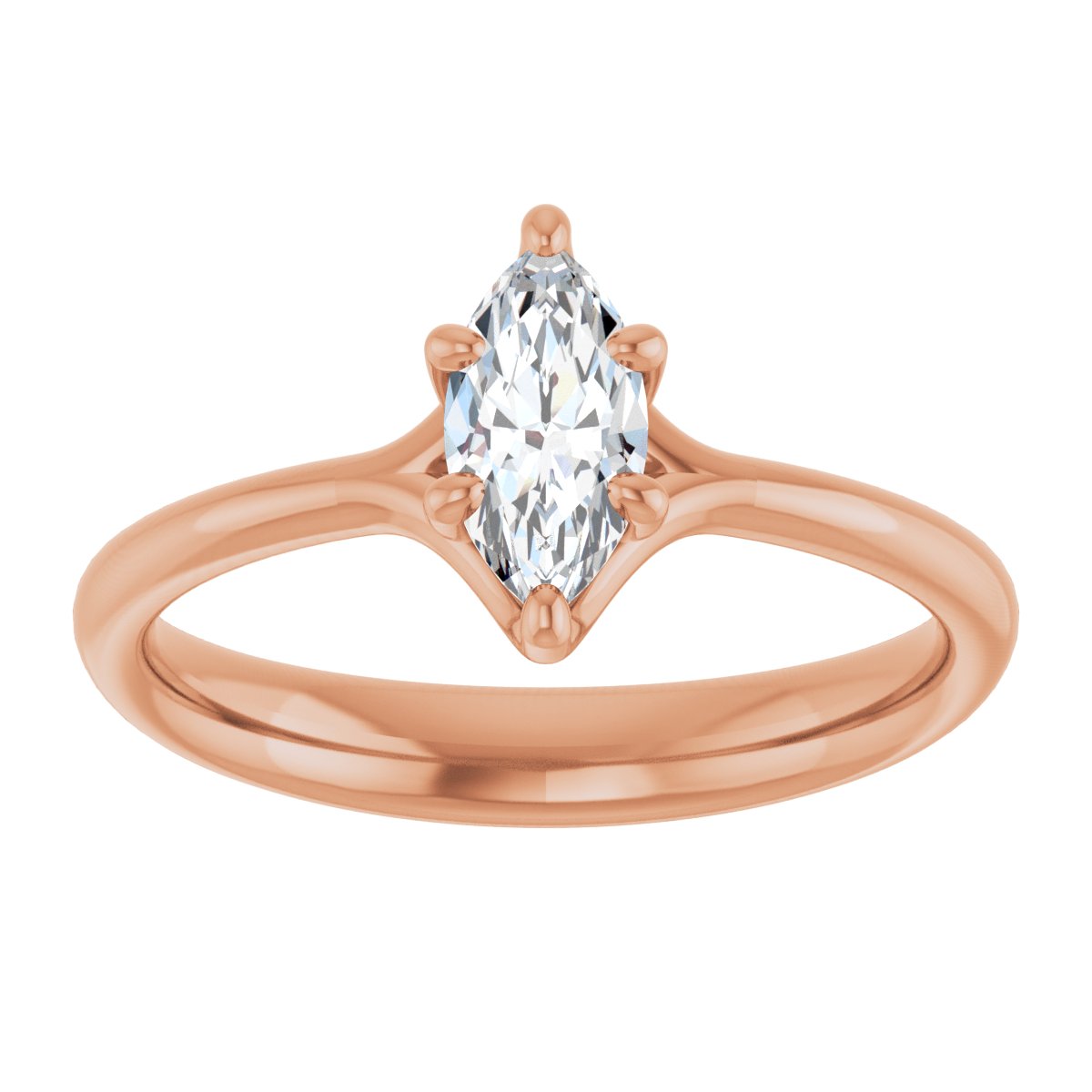 Marquise Solitaire Engagement Ring Mounting - gallery - Series 122118