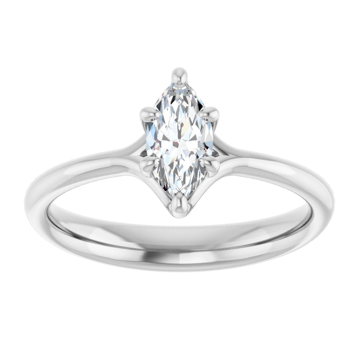 Marquise Solitaire Engagement Ring Mounting - gallery - Series 122118