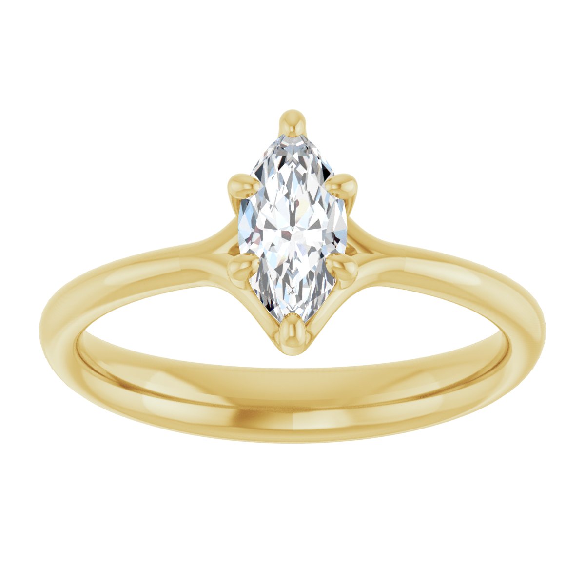 Marquise Solitaire Engagement Ring Mounting - gallery - Series 122118