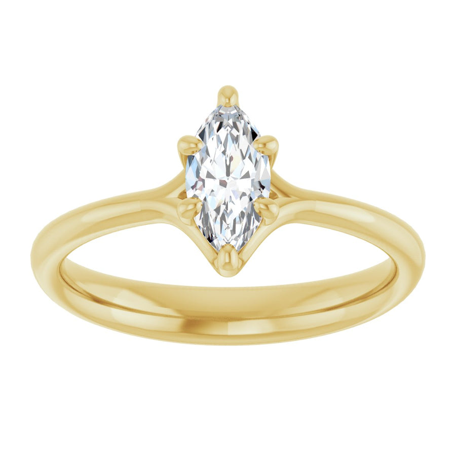 Marquise Solitaire Engagement Ring Mounting - gallery - Series 122118