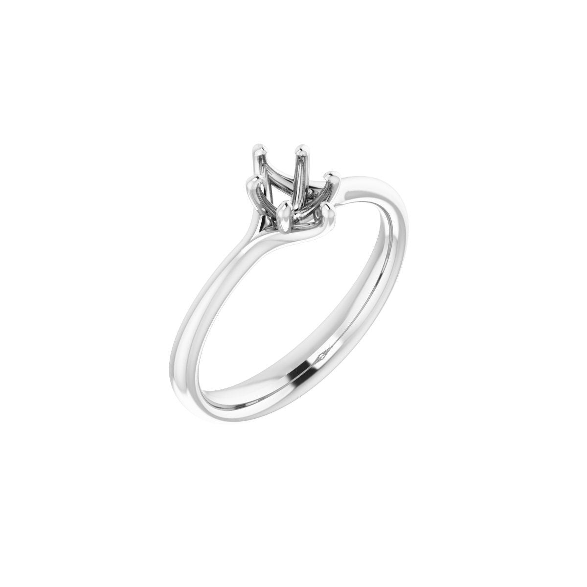 Oval Solitaire Engagement Ring Mounting - gallery - Series 122118
