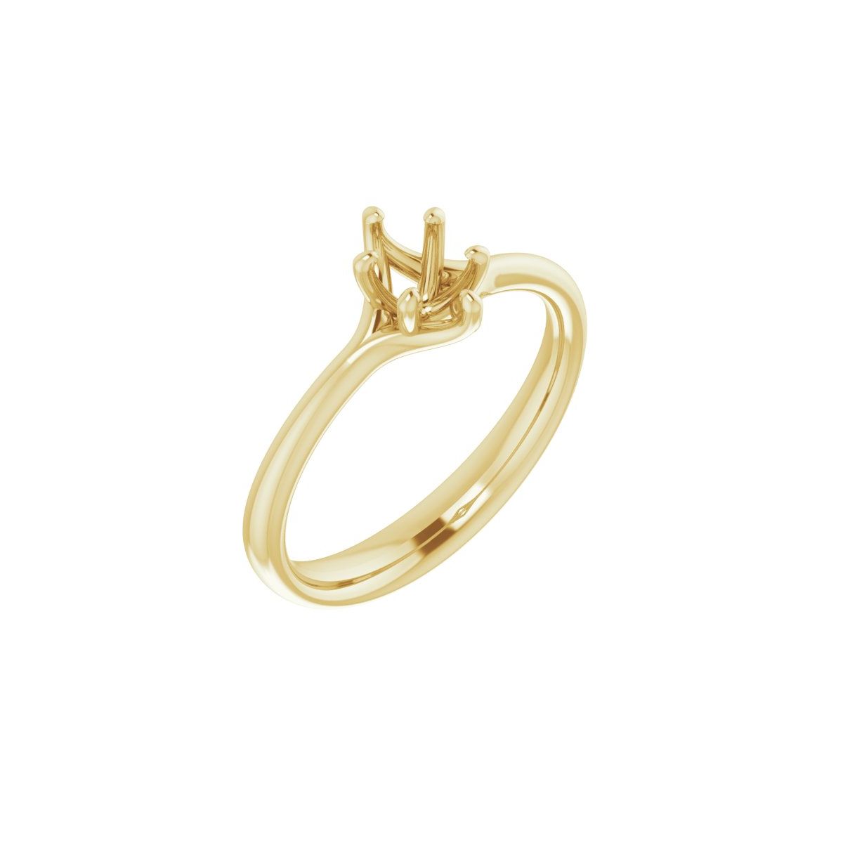 Oval Solitaire Engagement Ring Mounting - gallery - Series 122118