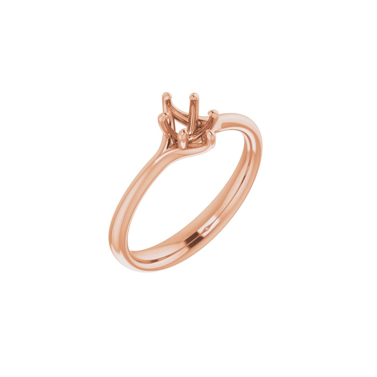Oval Solitaire Engagement Ring Mounting - gallery - Series 122118