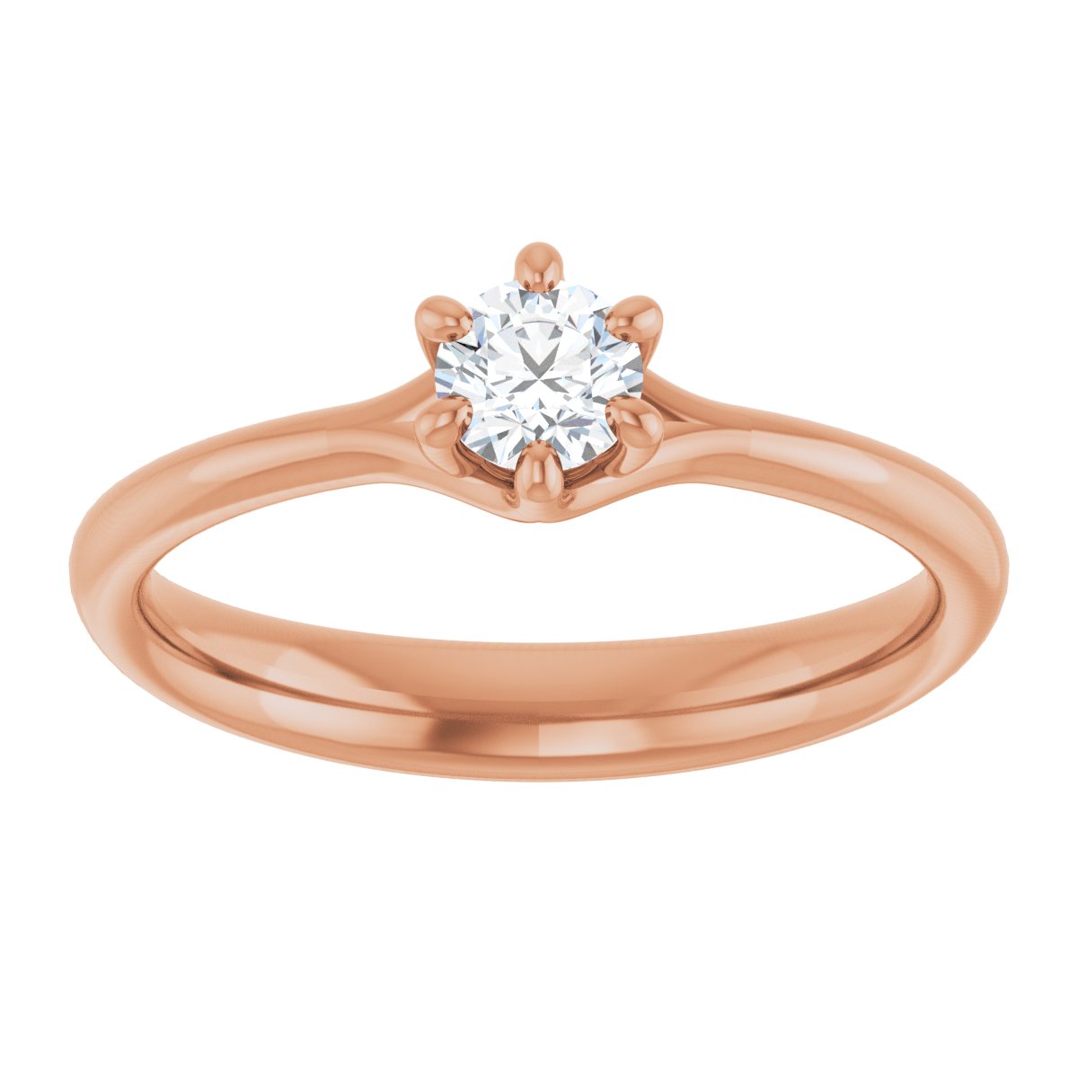 Round Solitaire Engagement Ring Mounting - gallery - Series 122118