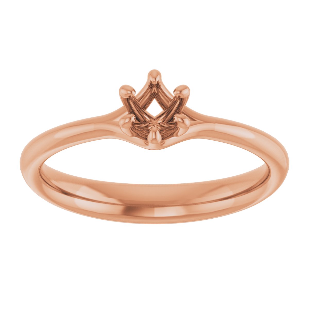 Round Solitaire Engagement Ring Mounting - gallery - Series 122118