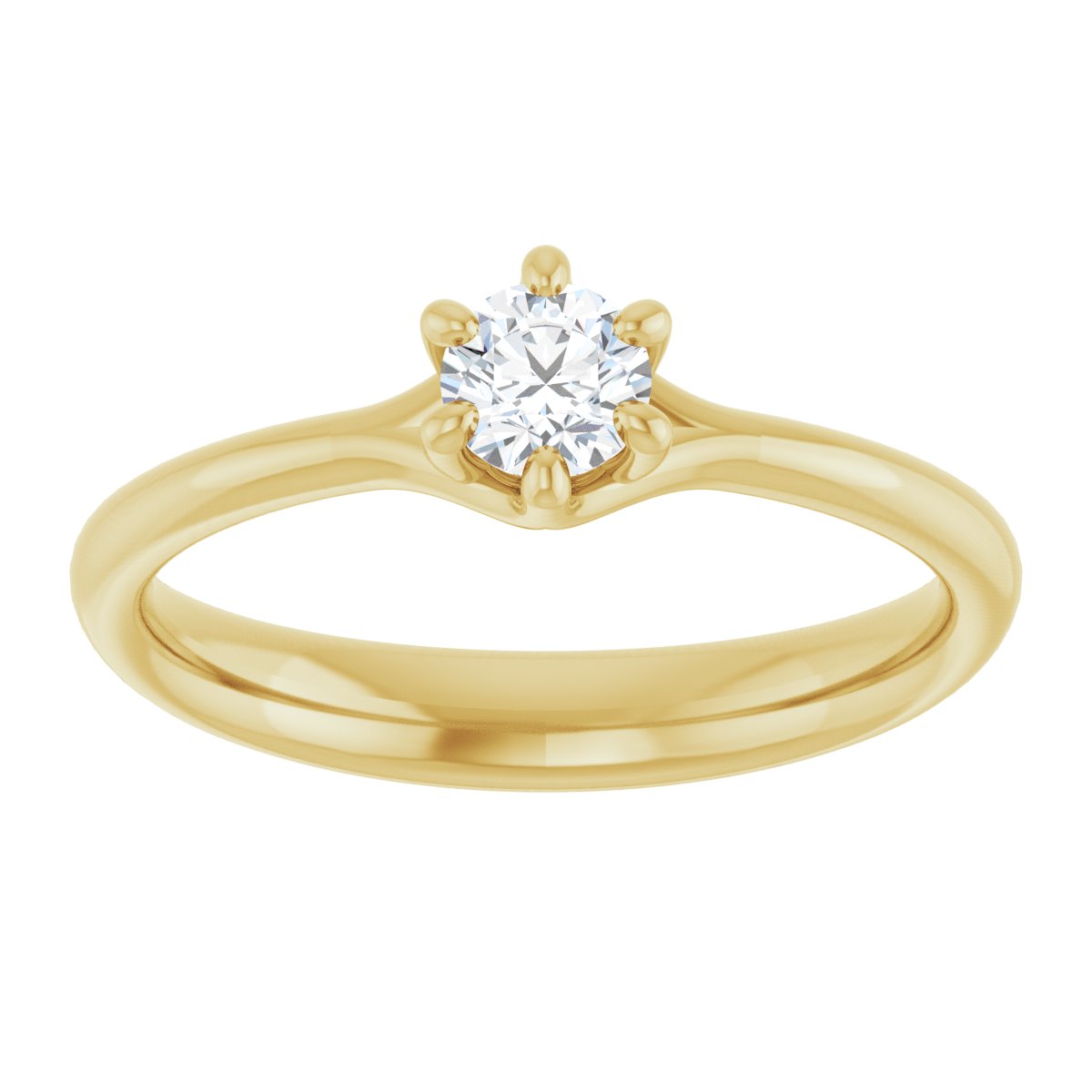 Round Solitaire Engagement Ring Mounting - gallery - Series 122118