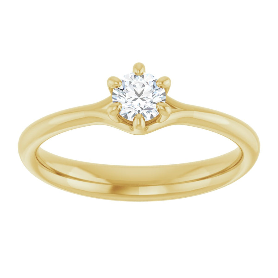 Round Solitaire Engagement Ring Mounting - gallery - Series 122118