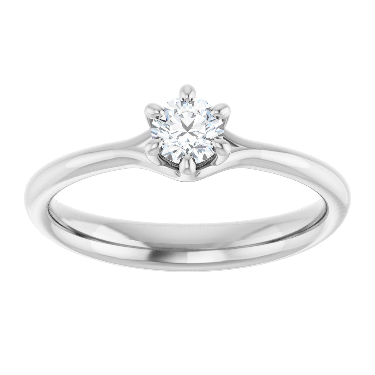 Round Solitaire Engagement Ring Mounting - gallery - Series 122118