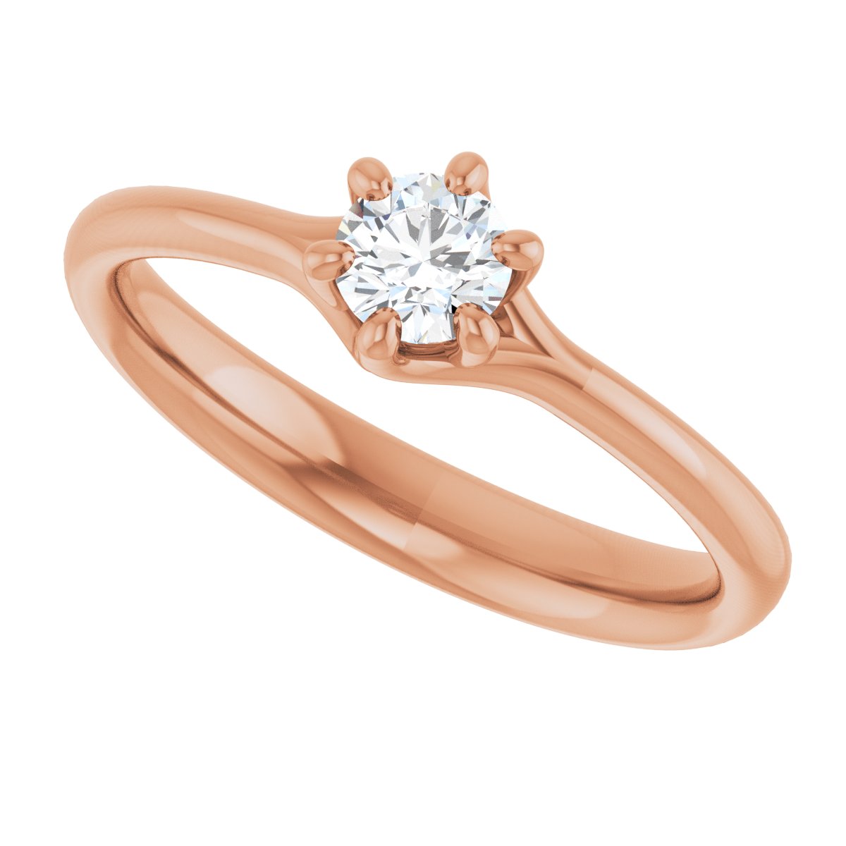 Round Solitaire Engagement Ring Mounting - gallery - Series 122118