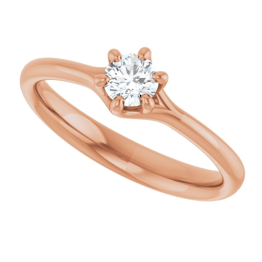 Round Solitaire Engagement Ring Mounting - gallery - Series 122118