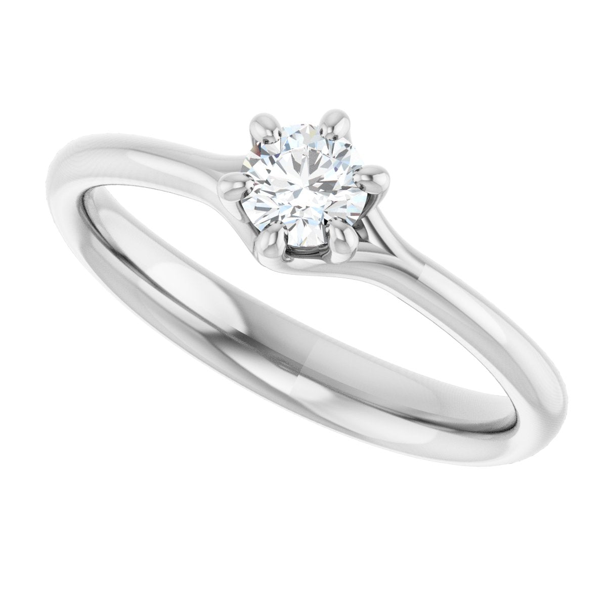 Round Solitaire Engagement Ring Mounting - gallery - Series 122118