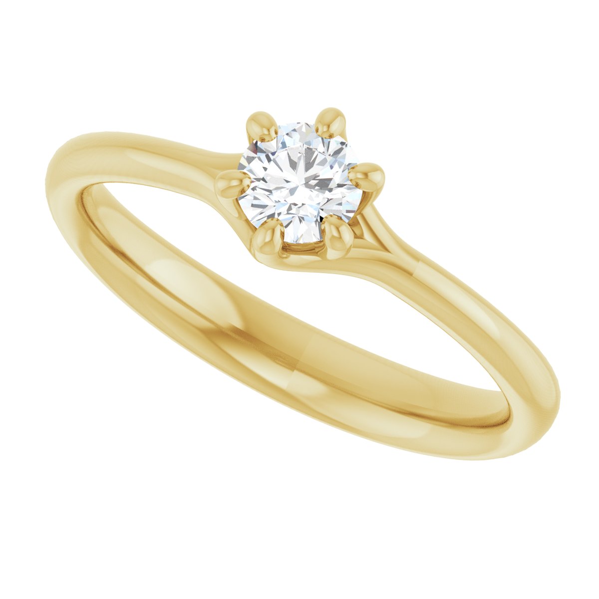 Round Solitaire Engagement Ring Mounting - gallery - Series 122118