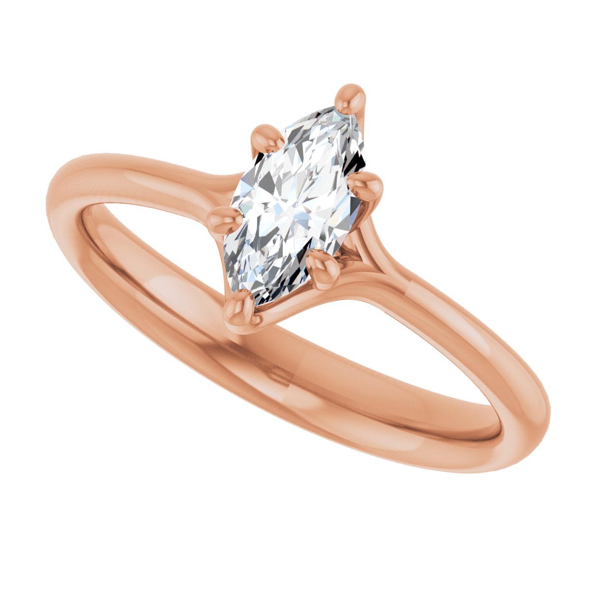 Marquise Solitaire Engagement Ring Mounting - gallery - Series 122118