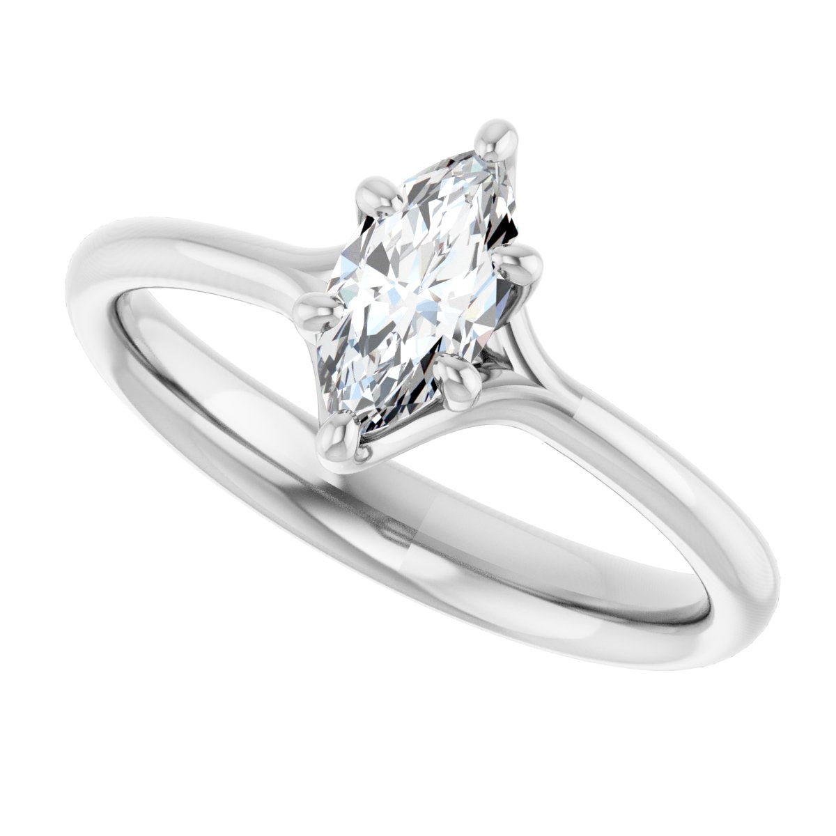 Marquise Solitaire Engagement Ring Mounting - gallery - Series 122118