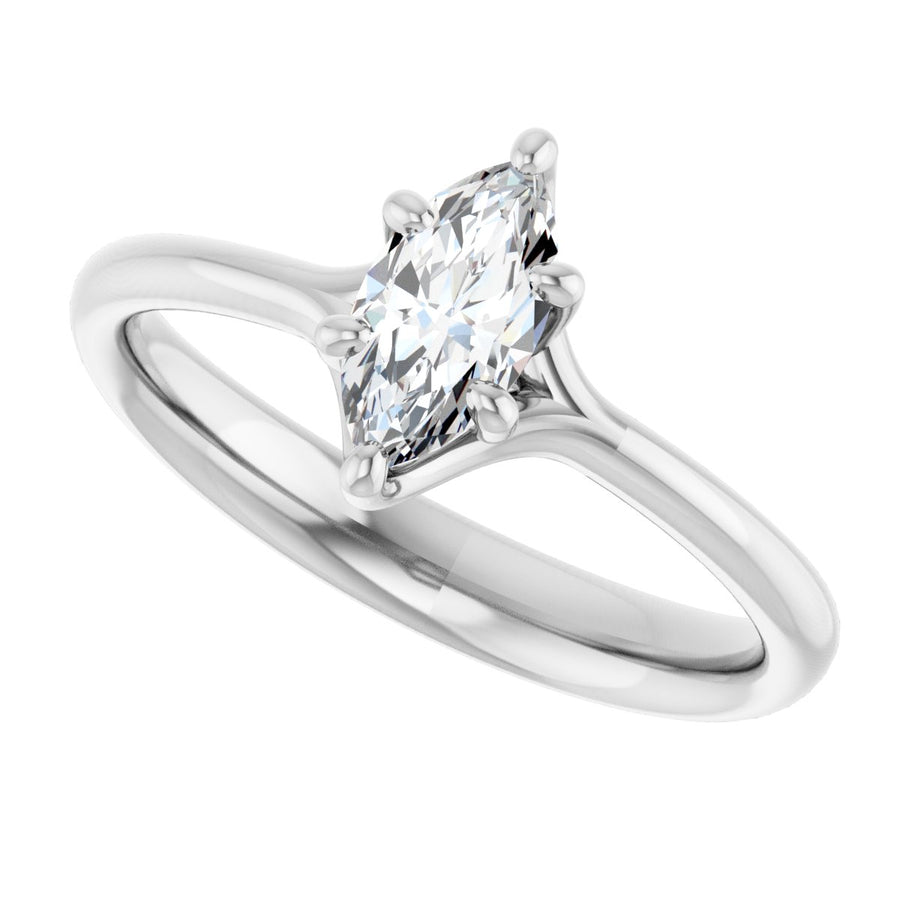 Marquise Solitaire Engagement Ring Mounting - gallery - Series 122118