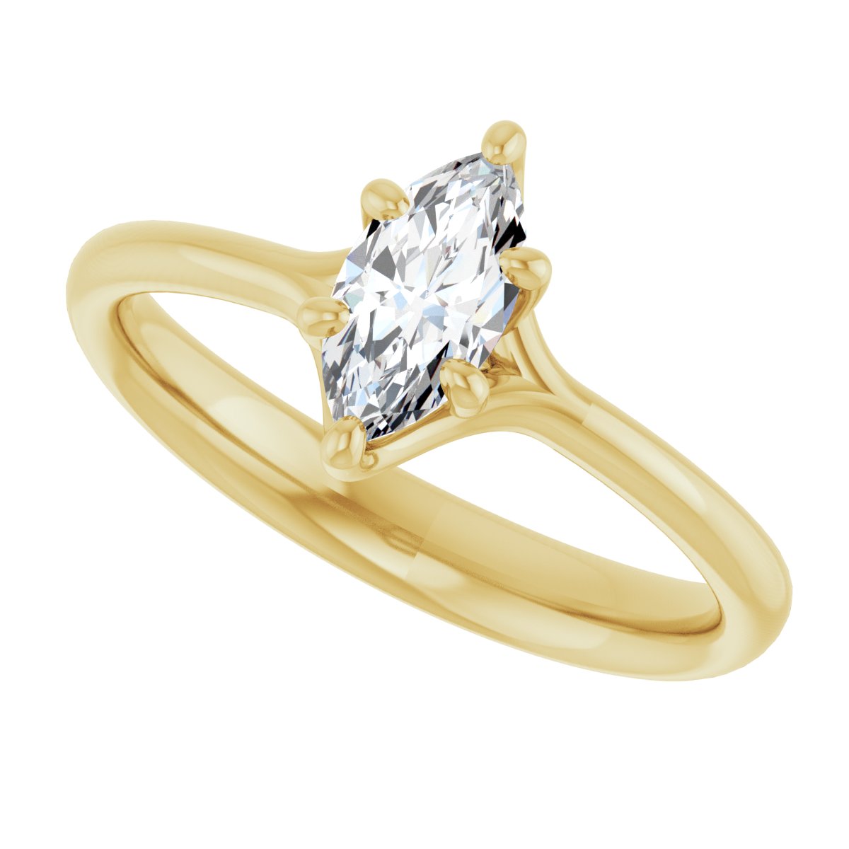 Marquise Solitaire Engagement Ring Mounting - gallery - Series 122118