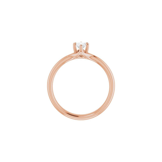 Oval Solitaire Engagement Ring Mounting - gallery - Series 122118