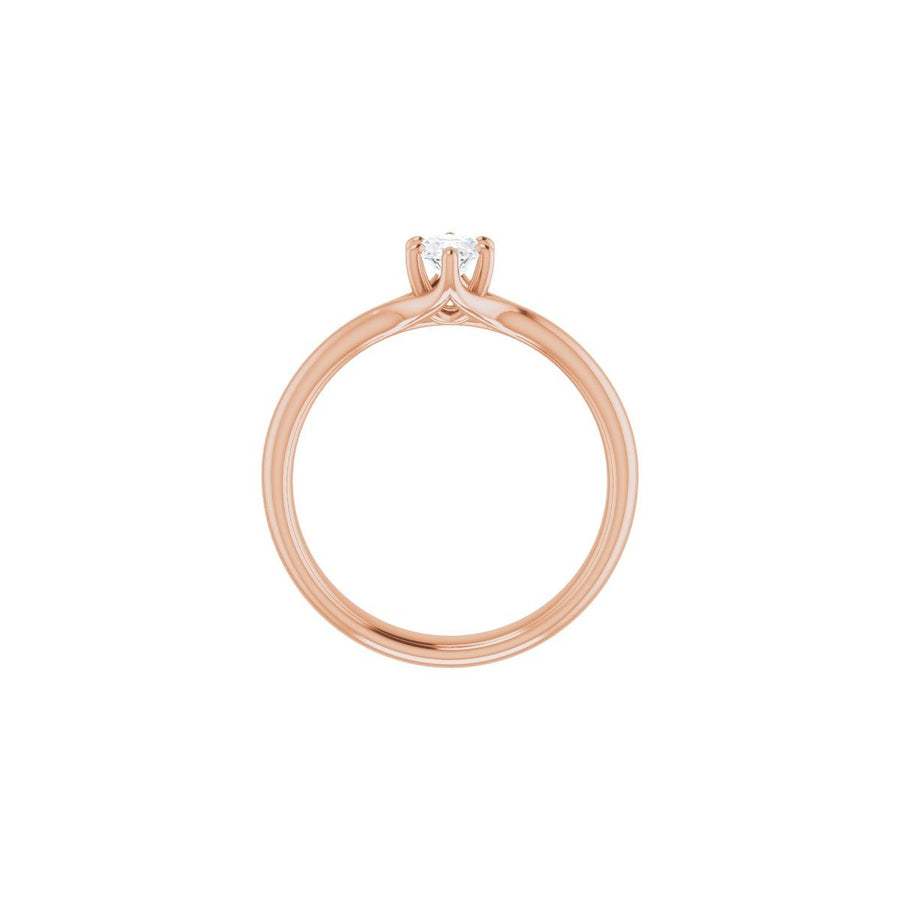 Oval Solitaire Engagement Ring Mounting - gallery - Series 122118