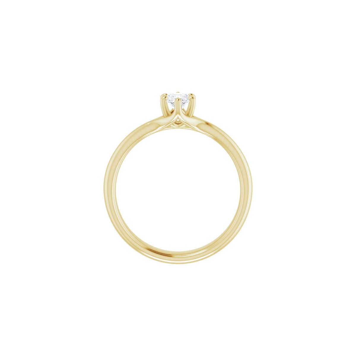 Oval Solitaire Engagement Ring Mounting - gallery - Series 122118