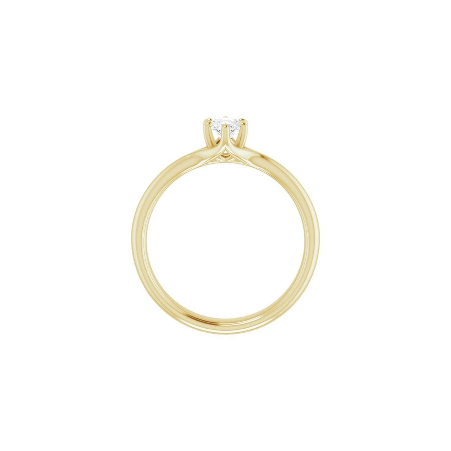 Oval Solitaire Engagement Ring Mounting - gallery - Series 122118