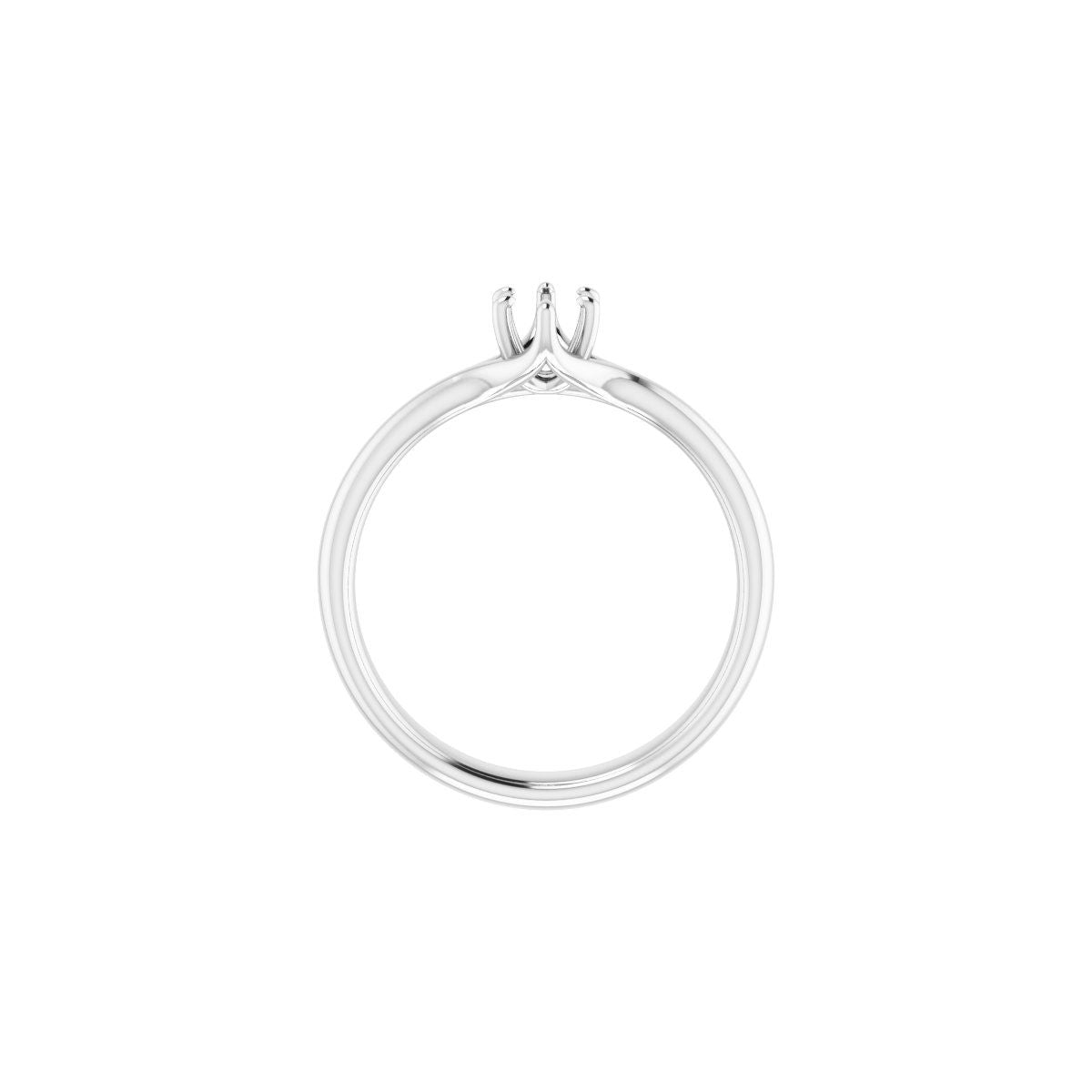 Oval Solitaire Engagement Ring Mounting - gallery - Series 122118