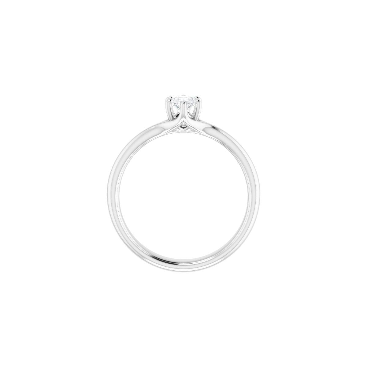 Oval Solitaire Engagement Ring Mounting - gallery - Series 122118