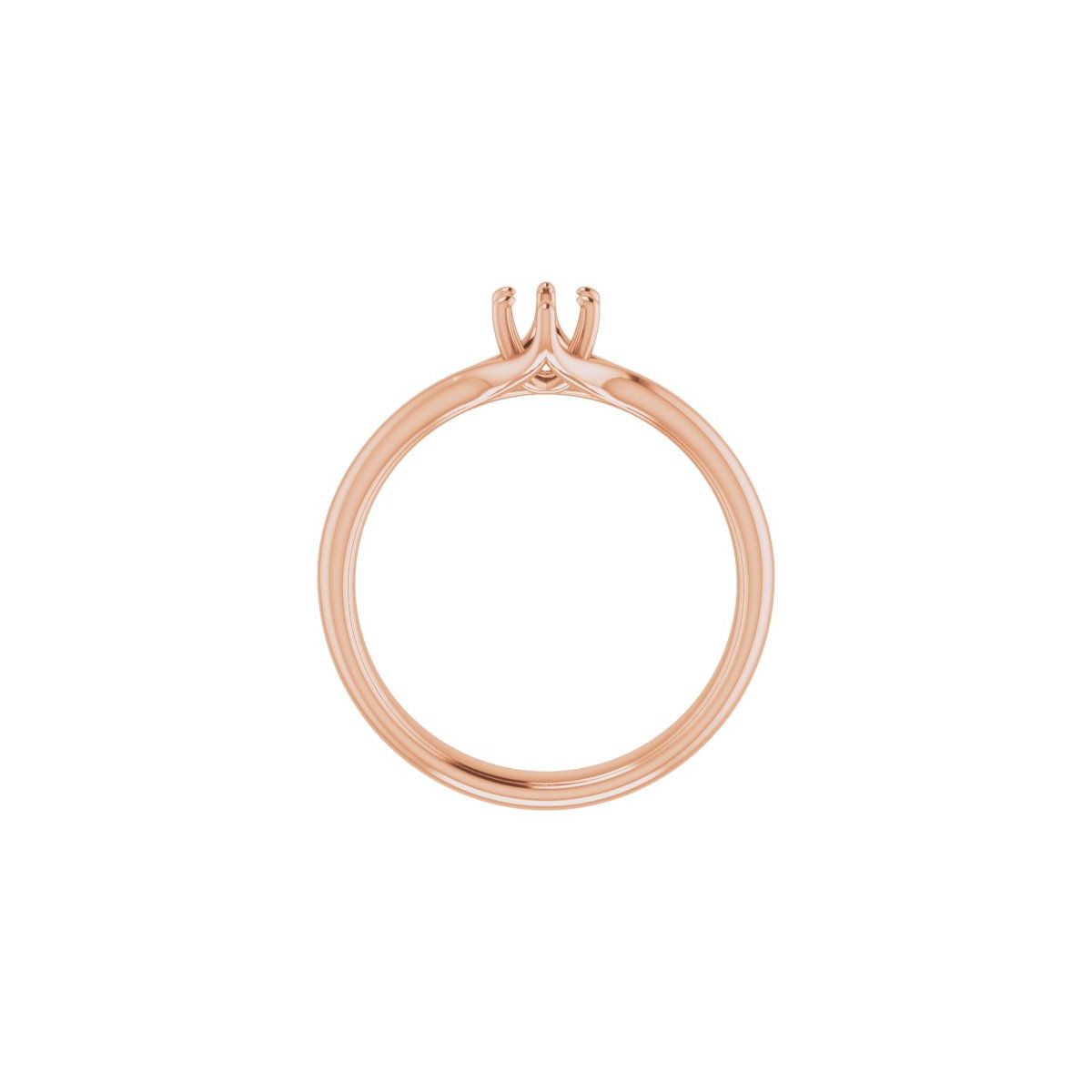 Oval Solitaire Engagement Ring Mounting - gallery - Series 122118