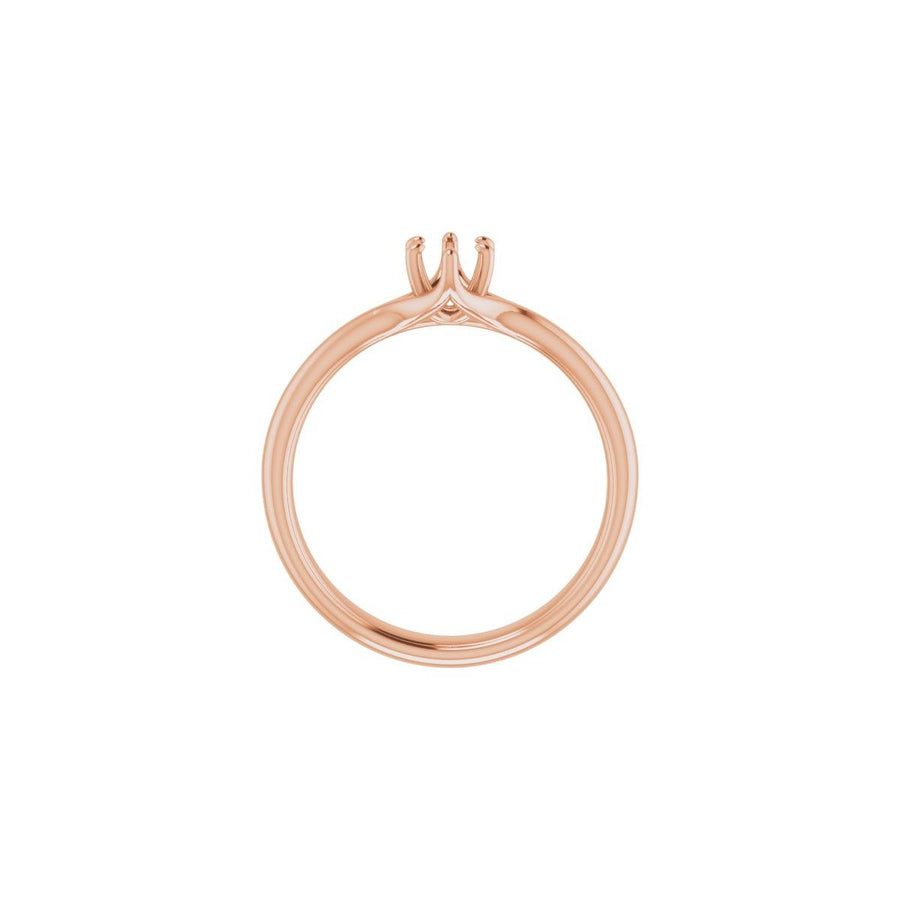 Oval Solitaire Engagement Ring Mounting - gallery - Series 122118