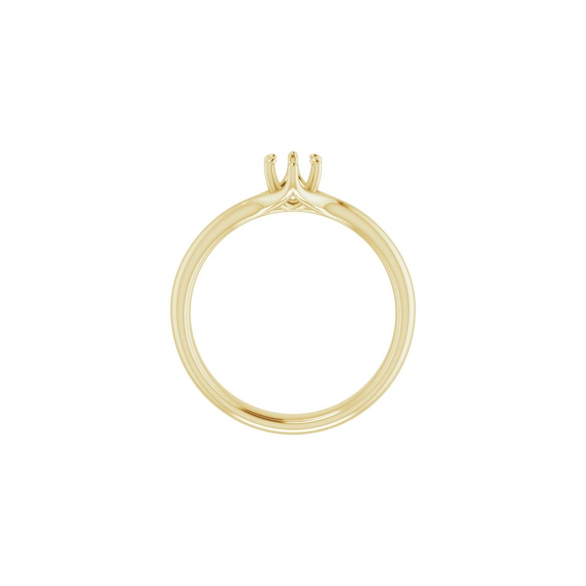 Oval Solitaire Engagement Ring Mounting - gallery - Series 122118