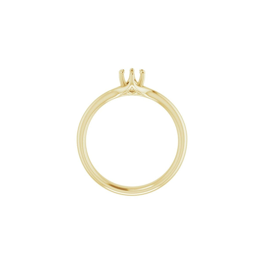 Oval Solitaire Engagement Ring Mounting - gallery - Series 122118