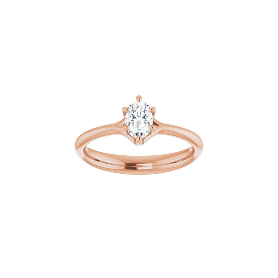 Oval Solitaire Engagement Ring Mounting - gallery - Series 122118