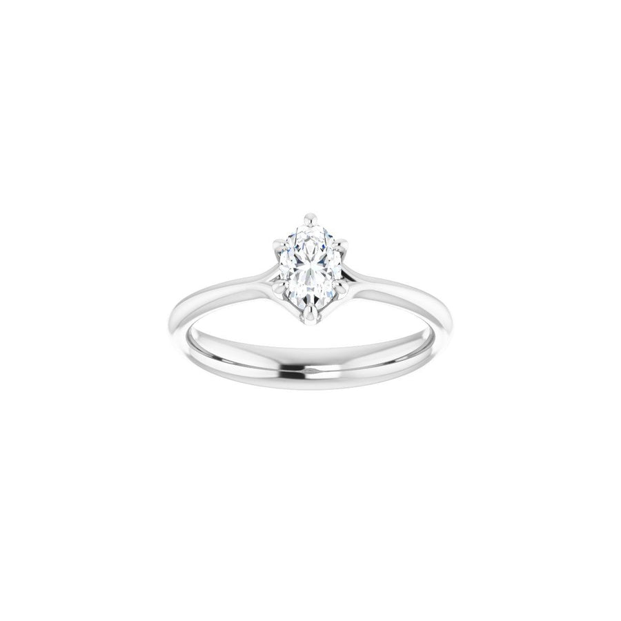 Oval Solitaire Engagement Ring Mounting - gallery - Series 122118