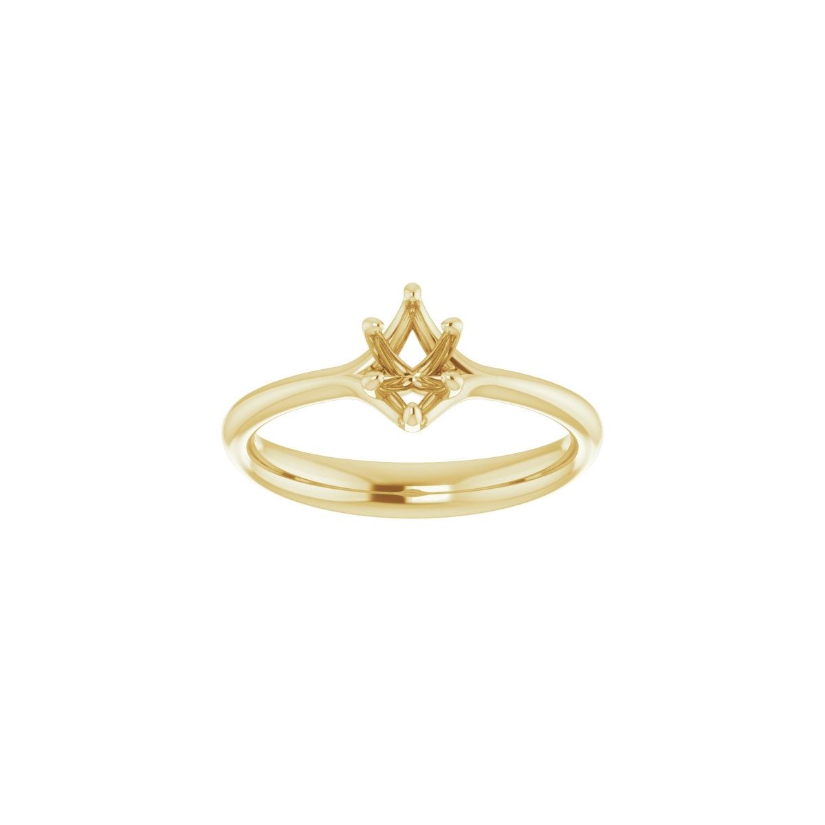 Oval Solitaire Engagement Ring Mounting - gallery - Series 122118