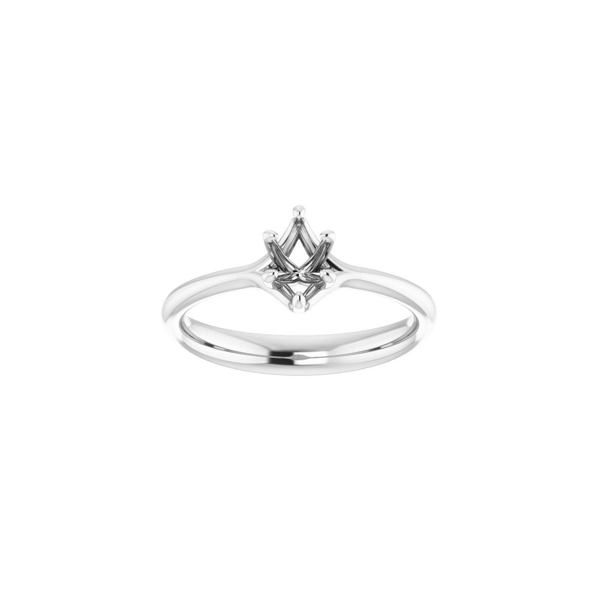 Oval Solitaire Engagement Ring Mounting - gallery - Series 122118