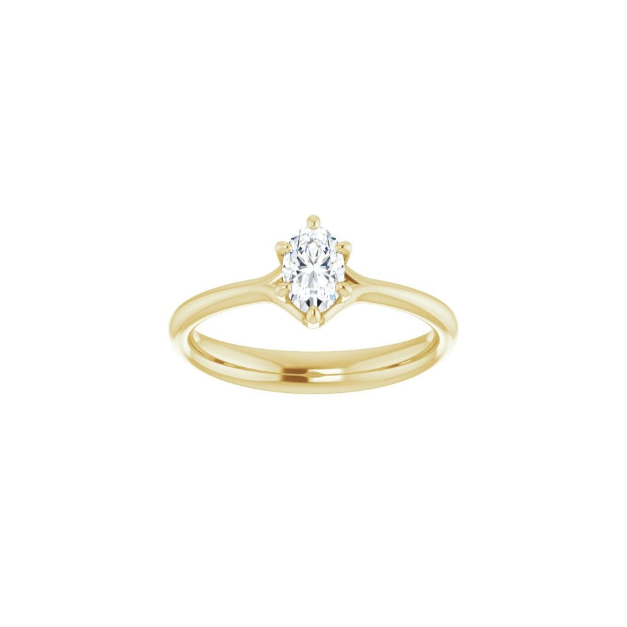 Oval Solitaire Engagement Ring Mounting - gallery - Series 122118