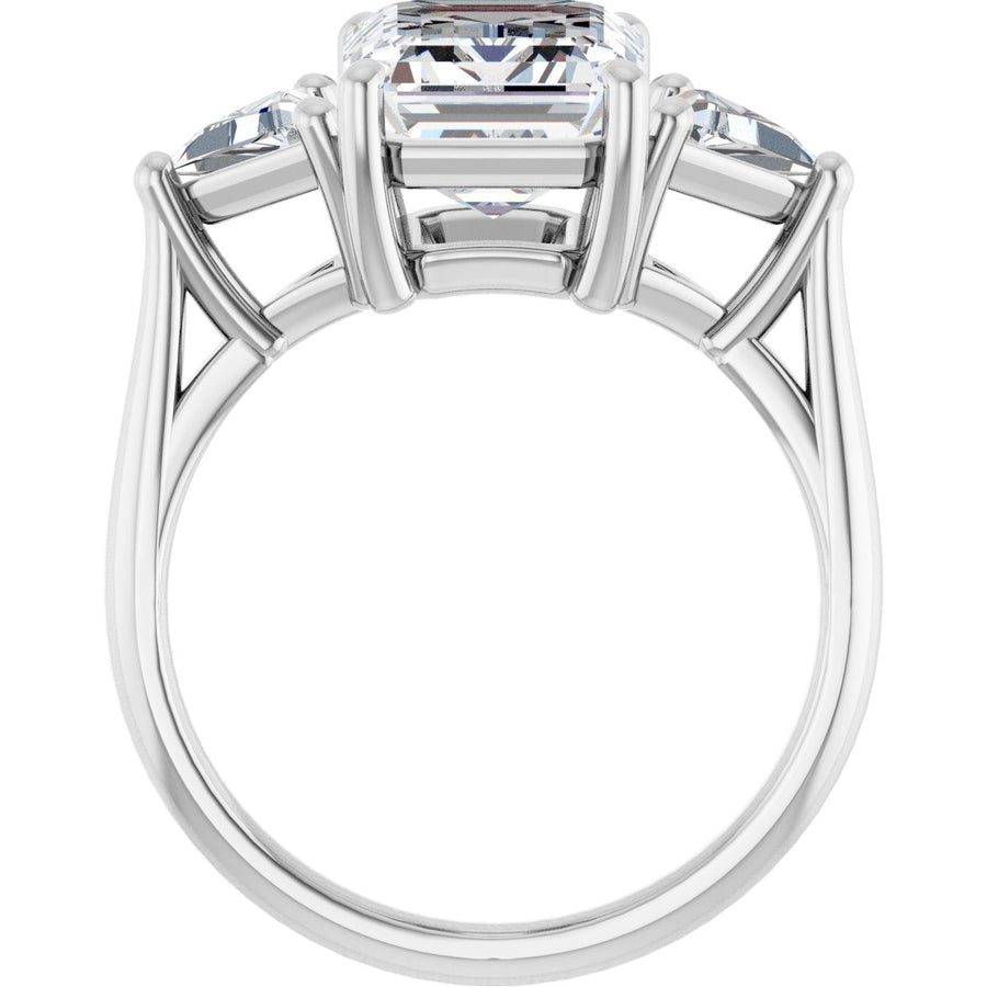 Emerald Three-Stone Engagement Ring Semi-Mount - gallery - Series 122119