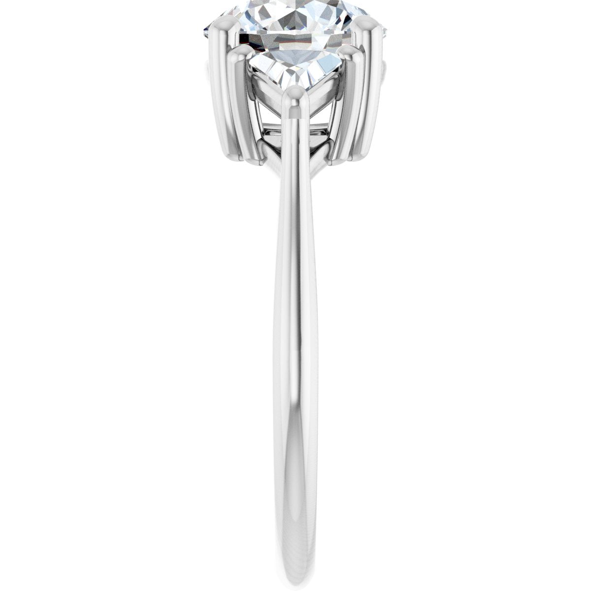 Round Three-Stone Engagement Ring Semi-Mount - gallery - Series 122119