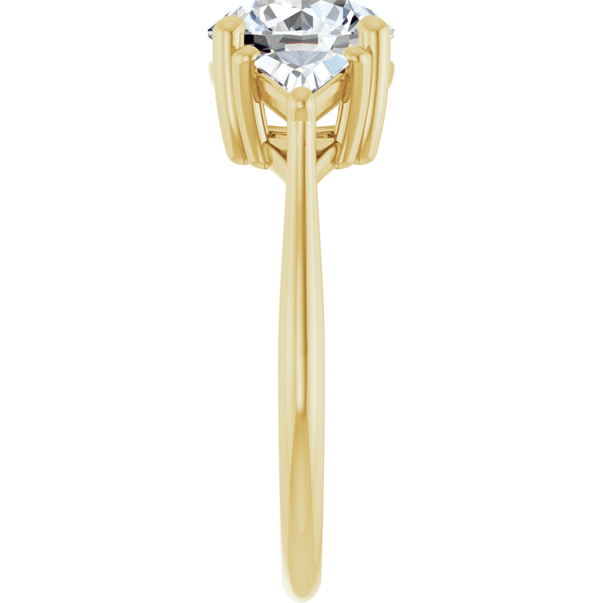 Round Three-Stone Engagement Ring Semi-Mount - gallery - Series 122119