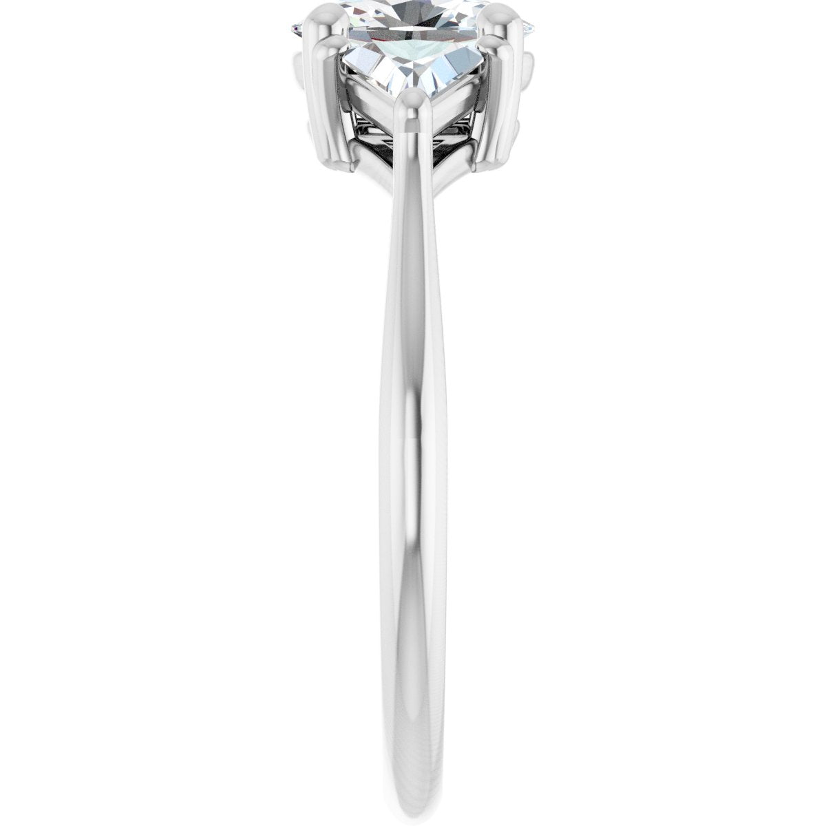 Oval Three-Stone Engagement Ring Semi-Mount - gallery - Series 122119